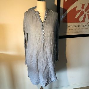 Xirena Cotton Blue and White Dress